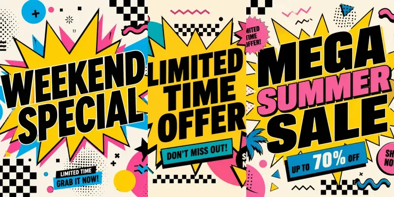 Retro Pop Sale Poster Collections generated by undefined