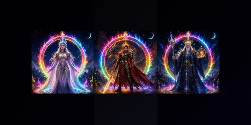 Mystic Neon Portal Fantasy Frames generated by chatgpt-image