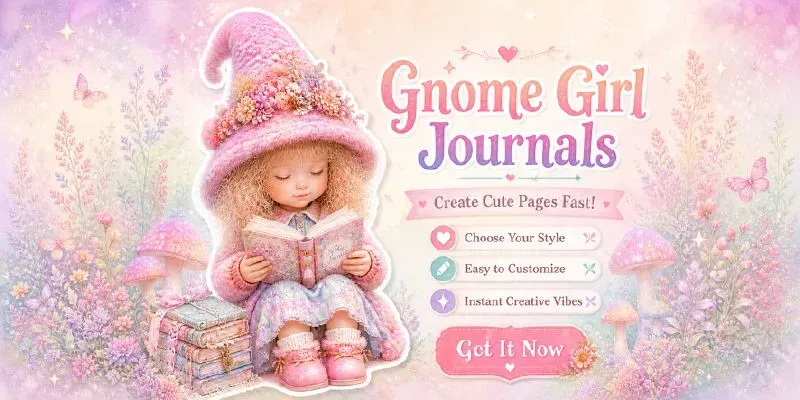 Gnome Girl Junk Journals generated by undefined