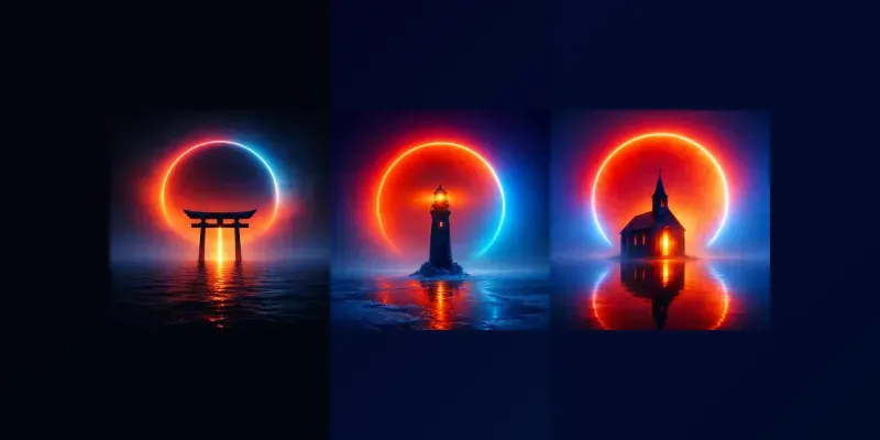 Radiant Circular Halos Dominate Images generated by undefined