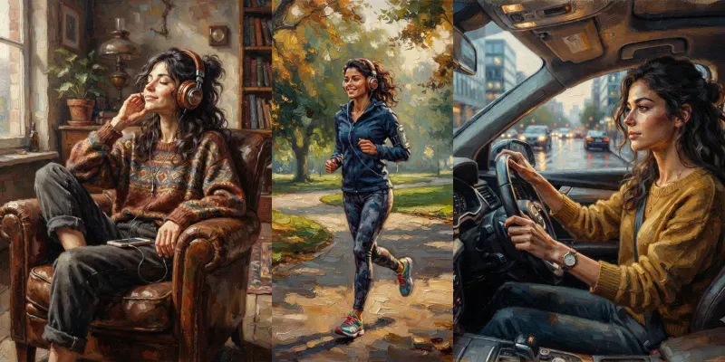 Young Woman Lifestyle Oil Paintings generated by undefined
