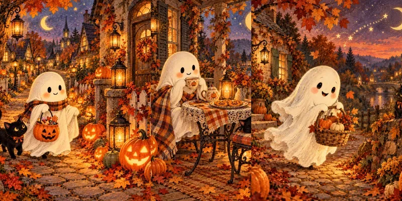 Cute Vintage Ghosts  Images