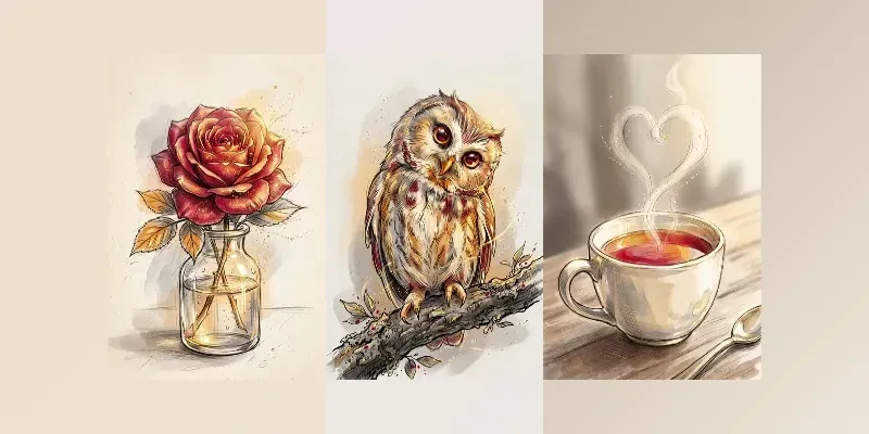 Gilded Sketch Still Lifes