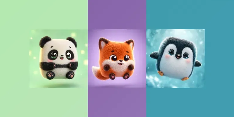 Fluffy 3D Square Animal Avatars generated by undefined