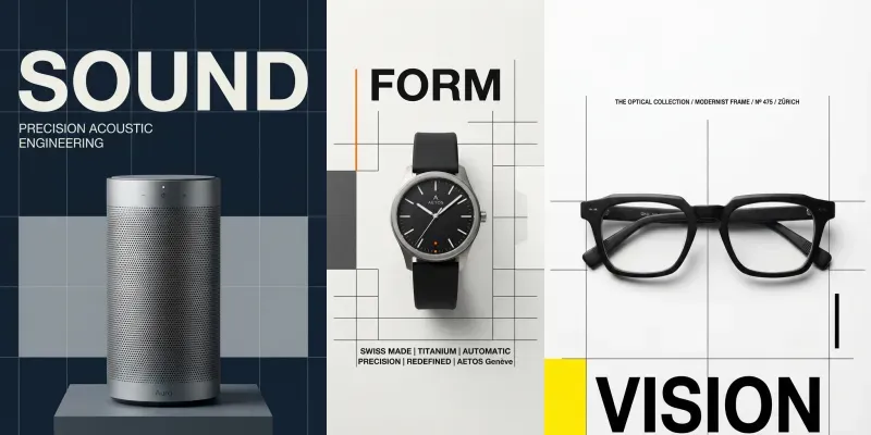 Swiss Minimalist Typography Product Posts generated by undefined