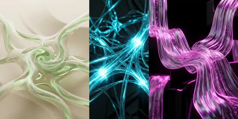 Kinetic Fluid Data Abstract 3D Visuals generated by undefined