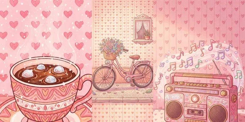 Pink Girly World Art Aesthetics
