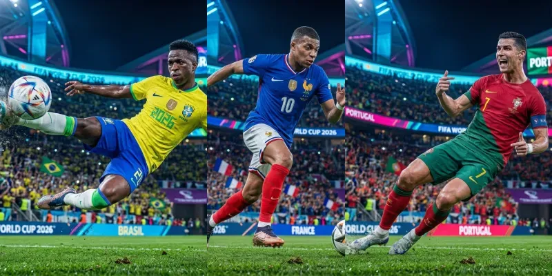 Fifa 2026 Hyperreal Neon Action Shots generated by undefined