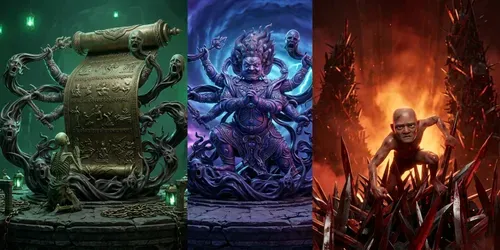 3D Buddhist Hell Realms generated by gemini-image