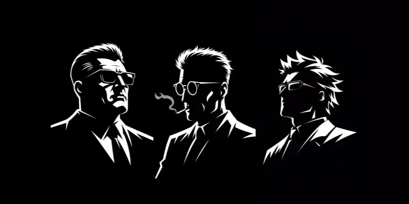 Minimalist White Line Portraits generated by undefined
