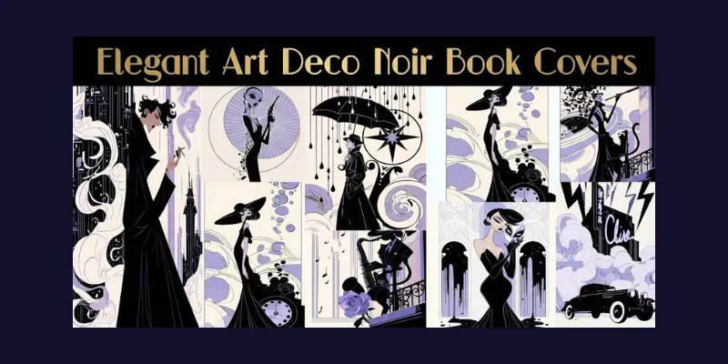Elegant Art Deco Noir Book Covers generated by undefined