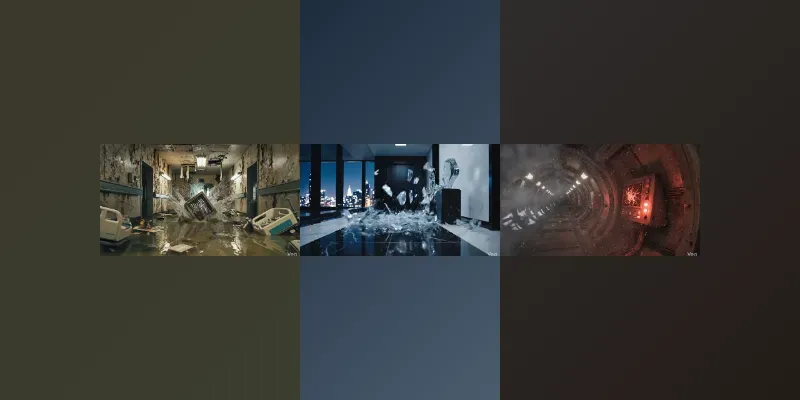 Abandoned Hallway Thriller Scenes generated by undefined