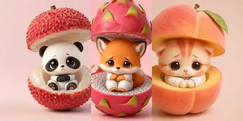 Sad Fruit Cradle Animals generated by undefined
