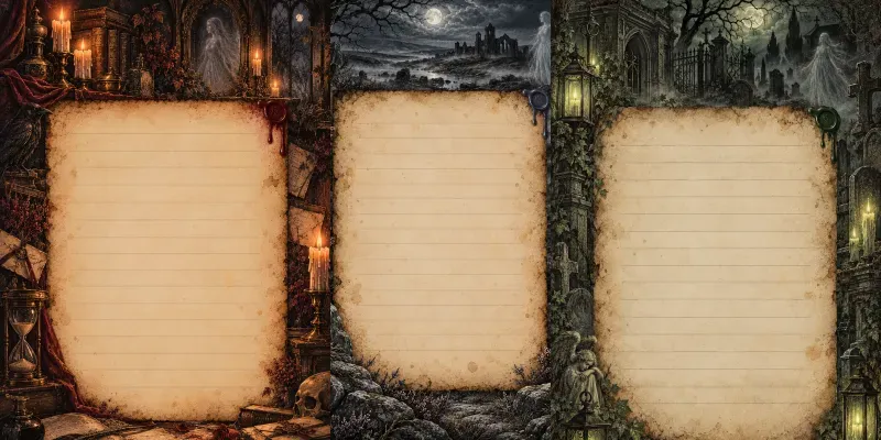 Gothic Ghost Story Journal Pages