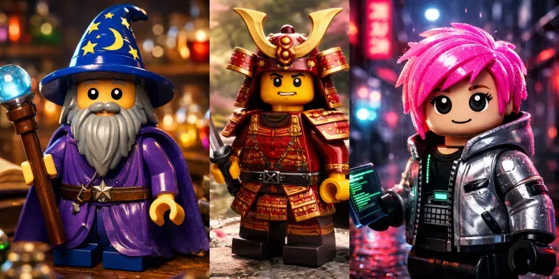 Cinematic 3D Minifigure Portraits generated by undefined