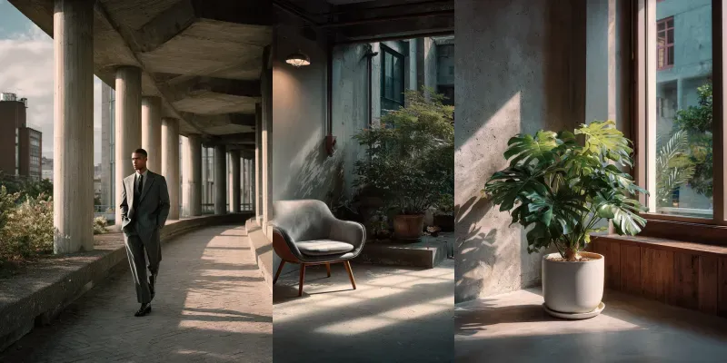 Brutalist Architecture Meets Fashion generated by undefined