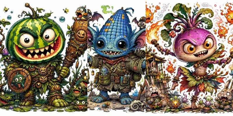 Whimsical Monster Mischiefs generated by undefined