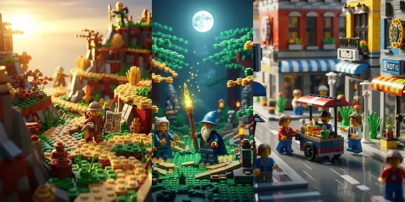 Cinematic Lego Landscapes generated by undefined