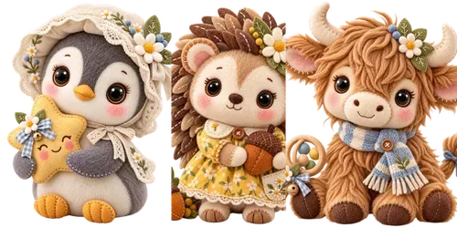 Cute Stitched Doll Baby Shower Cliparts generated by chatgpt-image