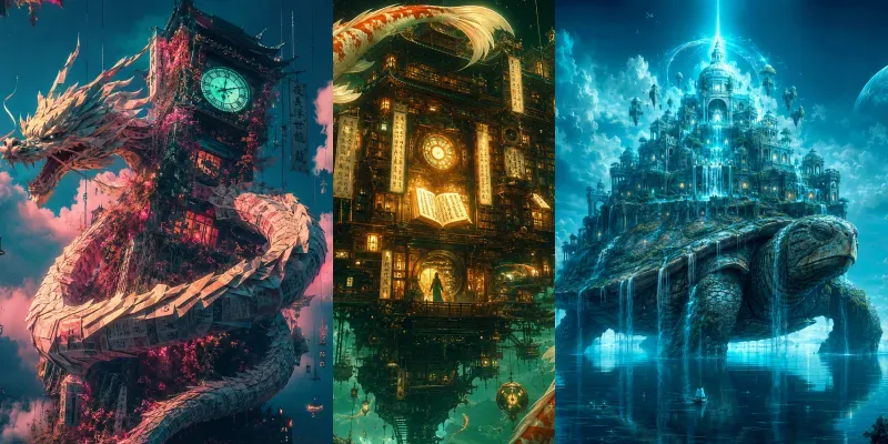 Neon Surreal Dreamscapes generated by undefined
