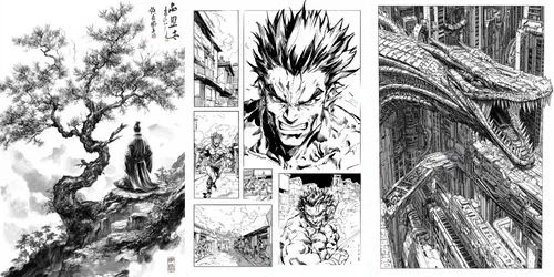 Mangastyle Ministories generated by midjourney