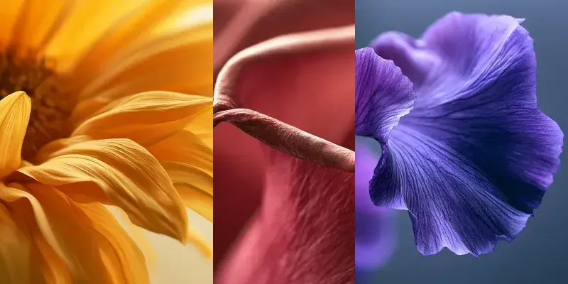 Ethereal Macro Flower Portraits generated by undefined