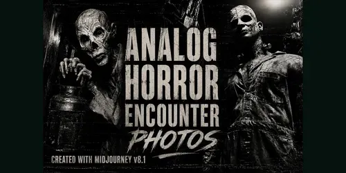 Analog Horror Encounter Photos generated by midjourney