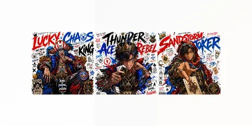 Graffiti Monarch Character Posters generated by chatgpt-image