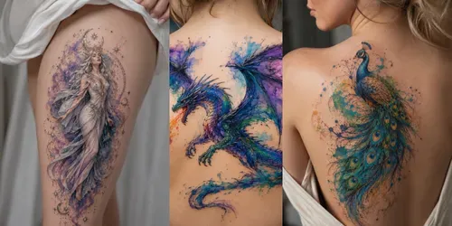 Vibrant Watercolor Tattoo Designs generated by chatgpt-image