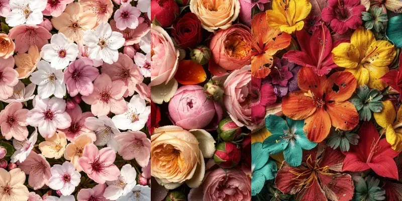Flowers Floral Textures Botanical Designs generated by undefined