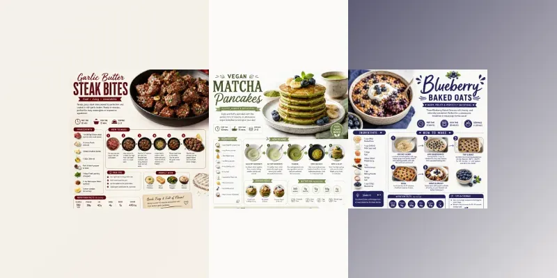 Modern Recipe Infographics generated by undefined