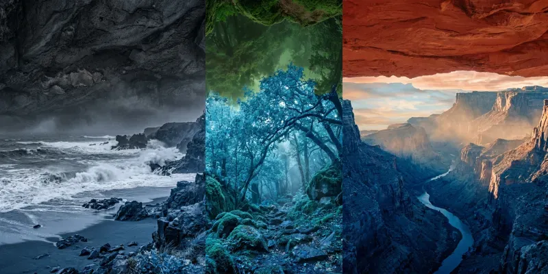 Color Swapped Nature Art