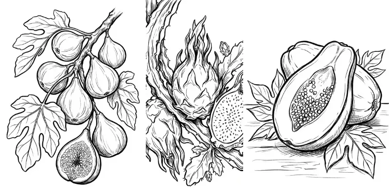 Charcoal Sketch Coloring Book Pages generated by undefined
