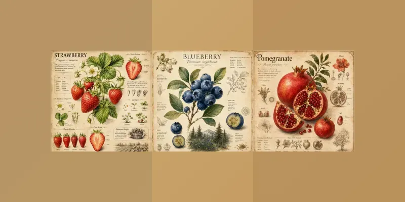 Vintage Fruit Posters generated by undefined