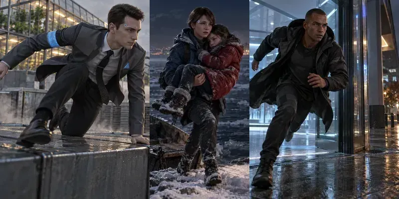 Detroit Android Action Scenes