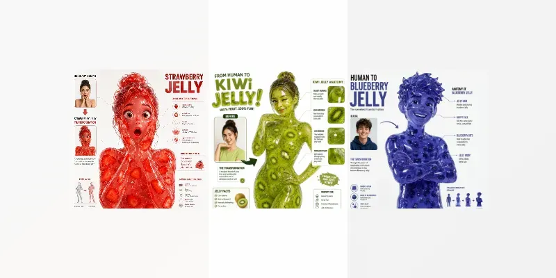 Jelly Identity Infographic Posters generated by undefined