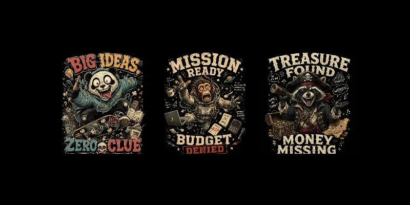 Funny Vintage Meme Tshirt Designs generated by undefined