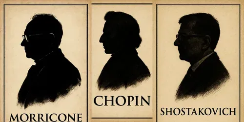 Vintage Composer Silhouette Posters Gen generated by chatgpt-image