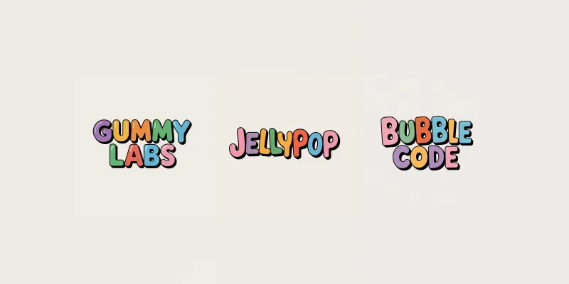 Bubble Text Logo Designs generated by undefined