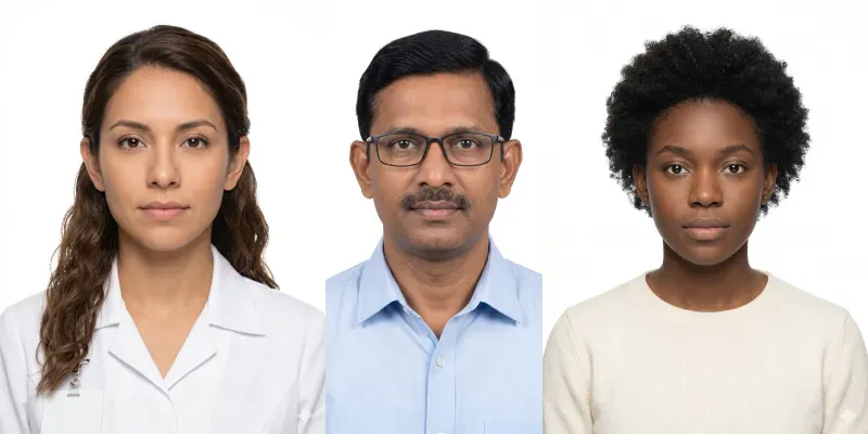 Professional Passport Id Photos generated by undefined