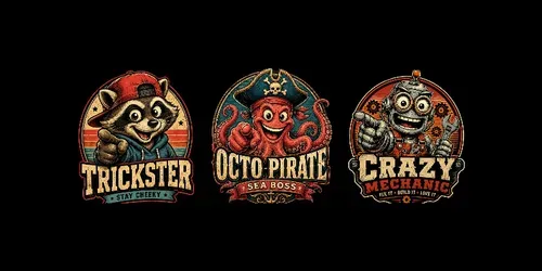 Vintage Cartoon Mascot Logo Generator generated by chatgpt-image