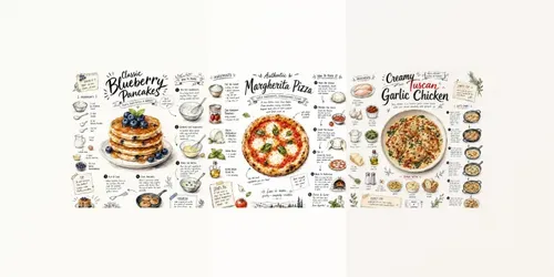 Handwritten Illustrated Recipe Posters generated by chatgpt-image