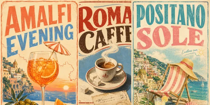 Vintage Italian Souvenir Posters generated by undefined