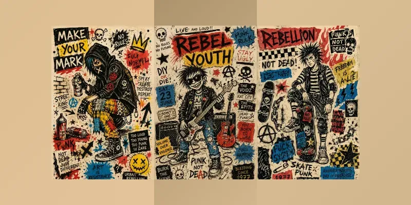 Raw Punk Zine Poster Creators generated by undefined
