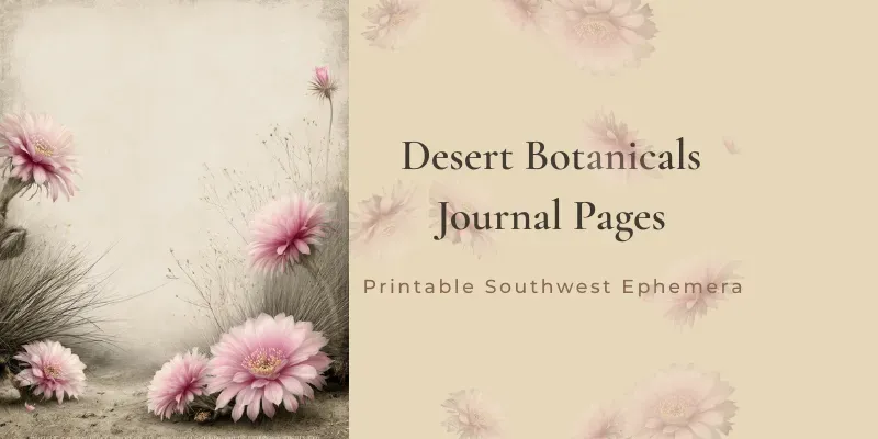 Desert Botanicals Junk Journal Pages generated by undefined