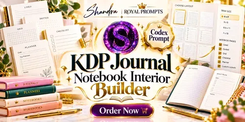 KDP Journal Notebook Interior Builder generated by codex