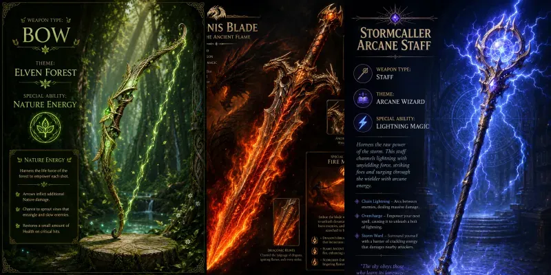 Fantasy Weapon Blueprint Generator generated by undefined