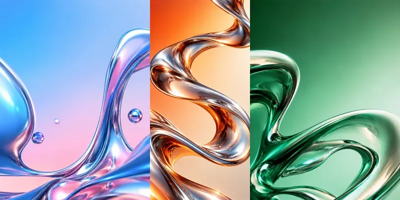 3D Instagram Carousel Chrome Backgrounds generated by undefined