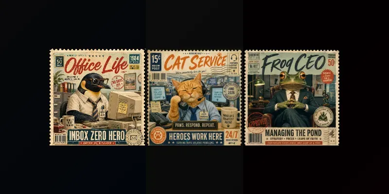 Retro Office Stamp Collections generated by undefined