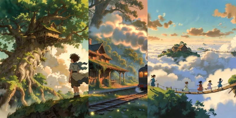 Studio Ghibli Dreamscapes generated by undefined
